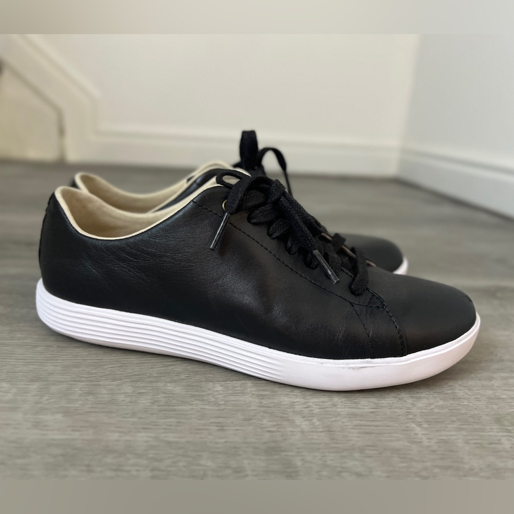 Women’s Black Cole Haan Grand Crosscourt II Sneakers, Women 8, Sezane Jack